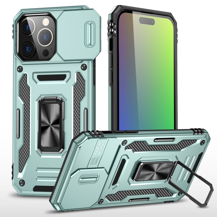 For iPhone 16 Pro Max Armor PC + TPU Camera Shield Phone Case(Alpine Green) - iPhone 16 Pro Max Cases by PMC TechLife | Online Shopping South Africa | PMC TechLife | Buy Now Pay Later Mobicred