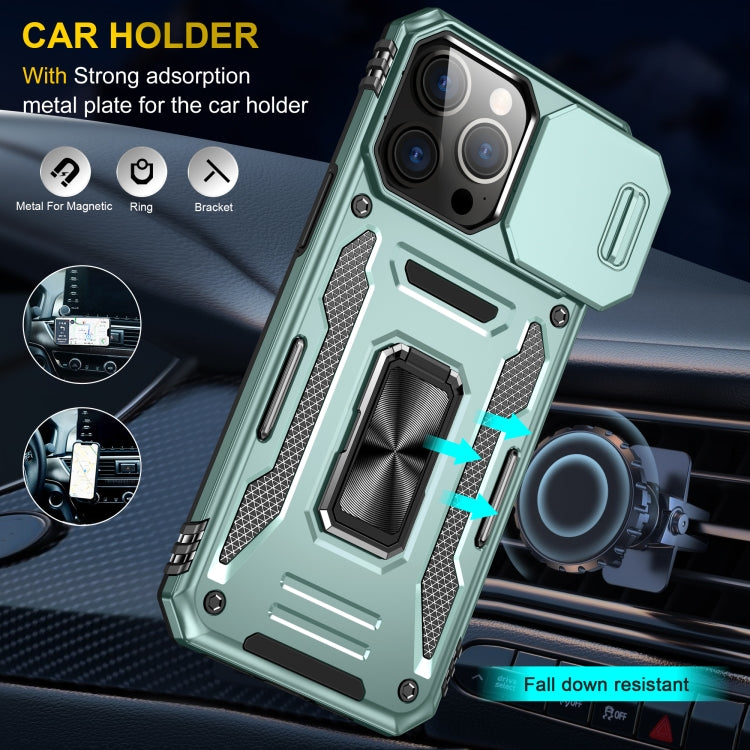 For iPhone 16 Pro Max Armor PC + TPU Camera Shield Phone Case(Alpine Green) - iPhone 16 Pro Max Cases by PMC Jewellery | Online Shopping South Africa | PMC Jewellery | Buy Now Pay Later Mobicred