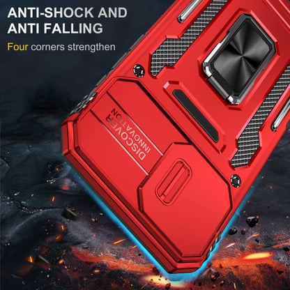 For iPhone 16 Plus Armor PC + TPU Camera Shield Phone Case(Red) - iPhone 16 Plus Cases by PMC Jewellery | Online Shopping South Africa | PMC Jewellery | Buy Now Pay Later Mobicred