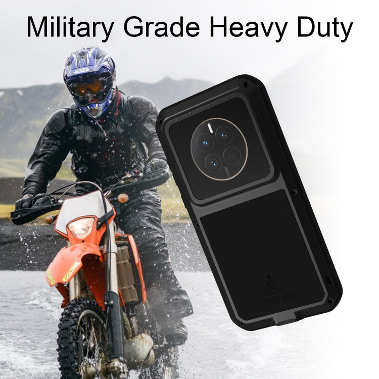 For Huawei Mate 50 LOVE MEI POWERFUL Metal Shockproof Life Waterproof Dustproof Phone Case(Silver) - Huawei Cases by LOVE MEI | Online Shopping South Africa | PMC Jewellery