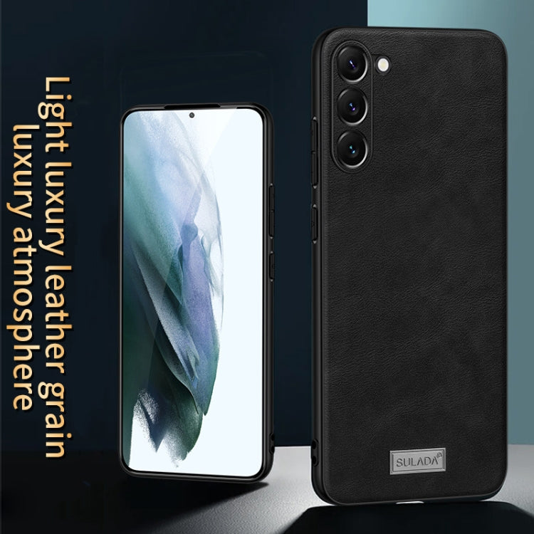 For Samsung Galaxy S23 5G SULADA Shockproof TPU Hybrid Handmade Leather Phone Case(Green) - Galaxy S23 5G Cases by SULADA | Online Shopping South Africa | PMC TechLife | Buy Now Pay Later Mobicred