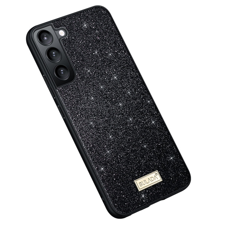 For Samsung Galaxy S24+ 5G SULADA Glittery TPU Hybrid Handmade Leather Phone Case(Black) - Galaxy S24+ 5G Cases by SULADA | Online Shopping South Africa | PMC Jewellery | Buy Now Pay Later Mobicred