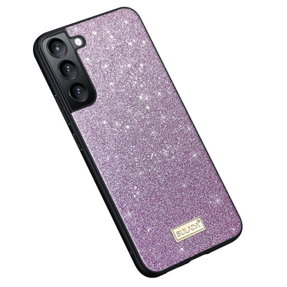 For Samsung Galaxy S24+ 5G SULADA Glittery TPU + Handmade Leather Phone Case(Purple) - Galaxy S24+ 5G Cases by SULADA | Online Shopping South Africa | PMC Jewellery | Buy Now Pay Later Mobicred