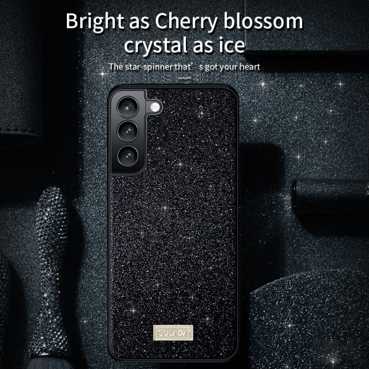 For Samsung Galaxy S24 5G SULADA Glittery TPU + Handmade Leather Phone Case(Black) - Galaxy S24 5G Cases by SULADA | Online Shopping South Africa | PMC Jewellery | Buy Now Pay Later Mobicred