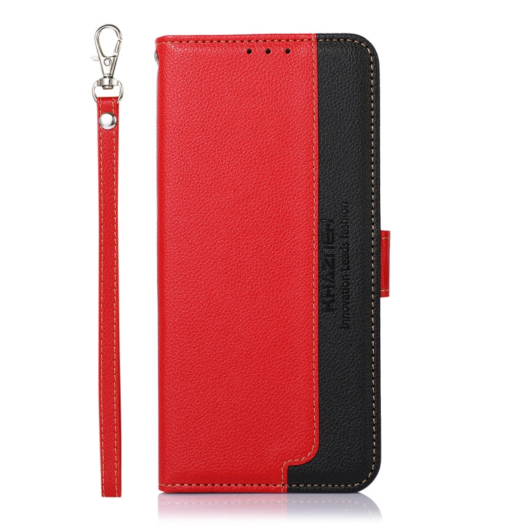 For iPhone 16 Pro KHAZNEH Litchi Texture Leather RFID Phone Case(Red) - iPhone 16 Pro Cases by PMC TechLife | Online Shopping South Africa | PMC TechLife | Buy Now Pay Later Mobicred