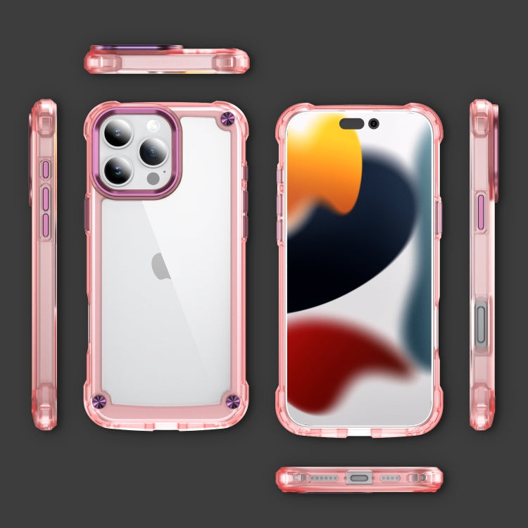 For iPhone 16 Pro Max Skin Feel TPU + PC Phone Case(Transparent Pink) - iPhone 16 Pro Max Cases by PMC Jewellery | Online Shopping South Africa | PMC Jewellery | Buy Now Pay Later Mobicred