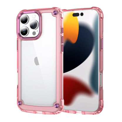 For iPhone 16 Pro Skin Feel TPU + PC Phone Case(Transparent Pink) - iPhone 16 Pro Cases by PMC Jewellery | Online Shopping South Africa | PMC Jewellery | Buy Now Pay Later Mobicred