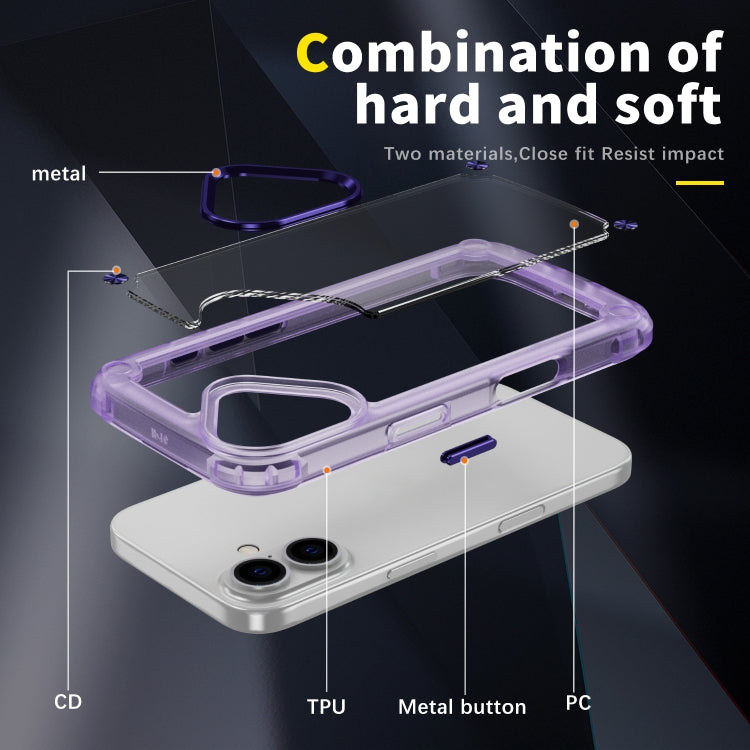 For iPhone 16 Plus Skin Feel TPU + PC Phone Case(Transparent Purple) - iPhone 16 Plus Cases by PMC Jewellery | Online Shopping South Africa | PMC Jewellery | Buy Now Pay Later Mobicred