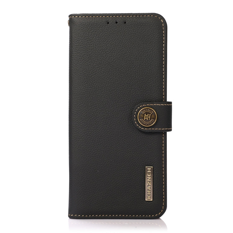 For Samsung Galaxy S24 Ultra KHAZNEH Custer Genuine Leather RFID Phone Case(Black) - Galaxy Phone Cases by PMC Jewellery | Online Shopping South Africa | PMC Jewellery | Buy Now Pay Later Mobicred