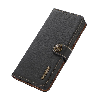 For Samsung Galaxy S24 KHAZNEH Custer Genuine Leather RFID Phone Case(Black) - Galaxy Phone Cases by PMC Jewellery | Online Shopping South Africa | PMC Jewellery | Buy Now Pay Later Mobicred