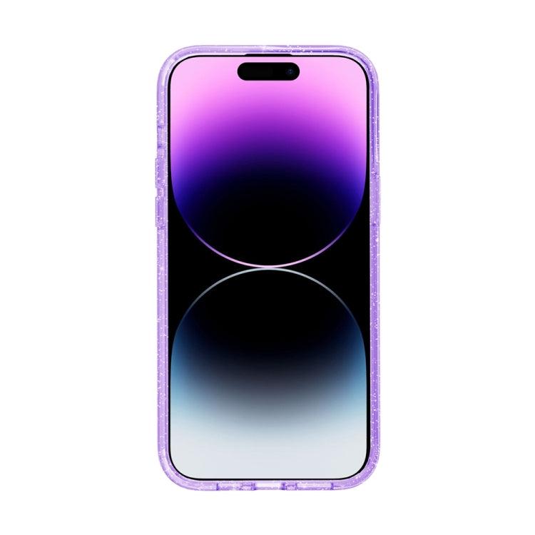 For iPhone 15 Pro Terminator Style Glitter Powder MagSafe Magnetic Phone Case(Purple) - iPhone 15 Pro Cases by PMC TechLife | Online Shopping South Africa | PMC TechLife