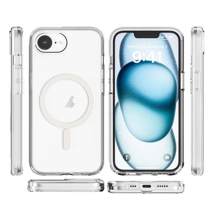 For iPhone 16e Terminator Style Transparent MagSafe Magnetic Phone Case(Transparent) - iPhone 16e Cases by PMC TechLife | Online Shopping South Africa | PMC TechLife | Buy Now Pay Later Mobicred