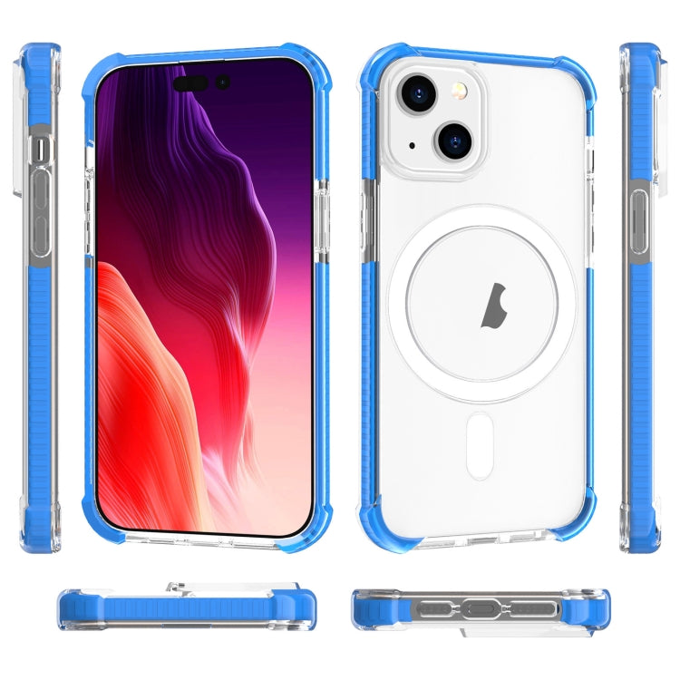 For iPhone 15 Magsafe Magnetic Acrylic Shockproof Phone Case(Blue) - iPhone 15 Cases by PMC Jewellery | Online Shopping South Africa | PMC Jewellery