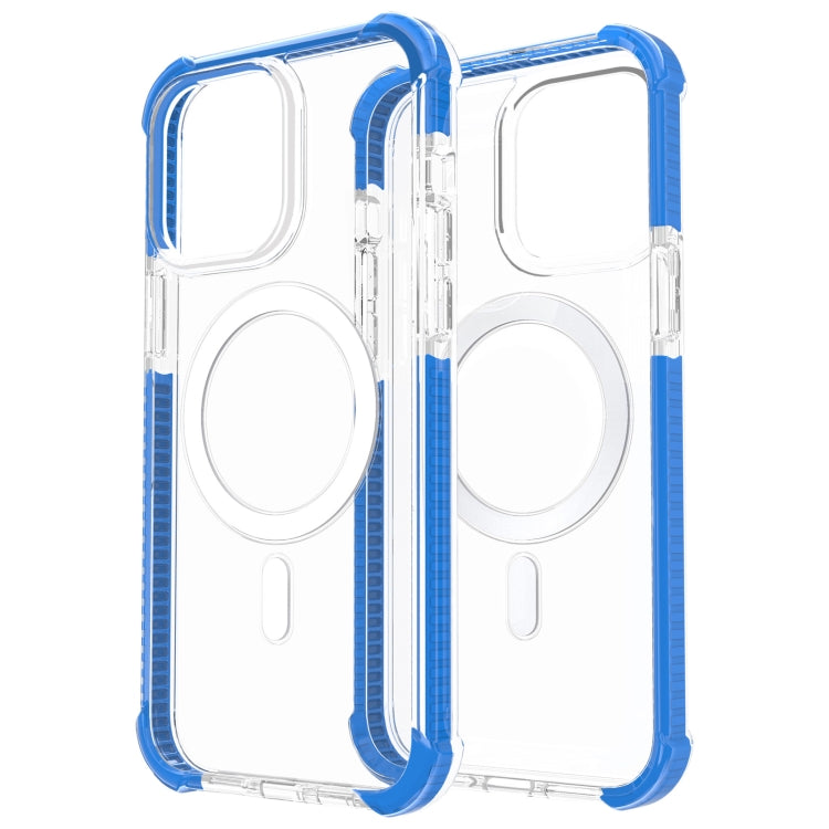 For iPhone 15 Magsafe Magnetic Acrylic Shockproof Phone Case(Blue) - iPhone 15 Cases by PMC Jewellery | Online Shopping South Africa | PMC Jewellery