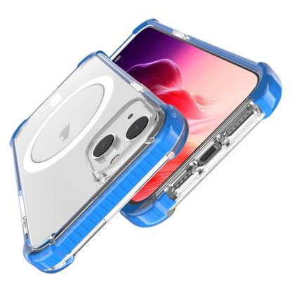 For iPhone 15 Magsafe Magnetic Acrylic Shockproof Phone Case(Blue) - iPhone 15 Cases by PMC Jewellery | Online Shopping South Africa | PMC Jewellery