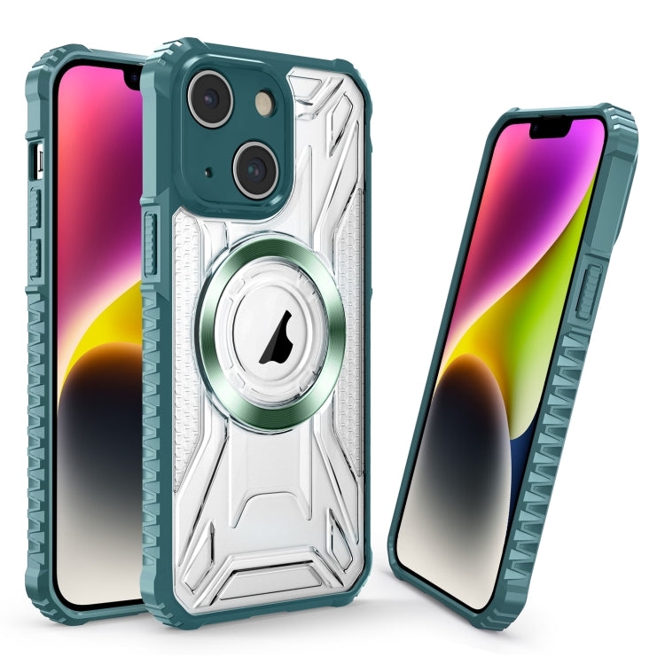 For iPhone 14 CD Texture Magsafe Phone Case(Dark Green) - iPhone 14 Cases by PMC TechLife | Online Shopping South Africa | PMC TechLife