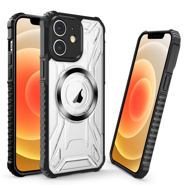 For iPhone 12 CD Texture Magsafe Phone Case(Black) - iPhone 12 / 12 Pro Cases by PMC TechLife | Online Shopping South Africa | PMC TechLife