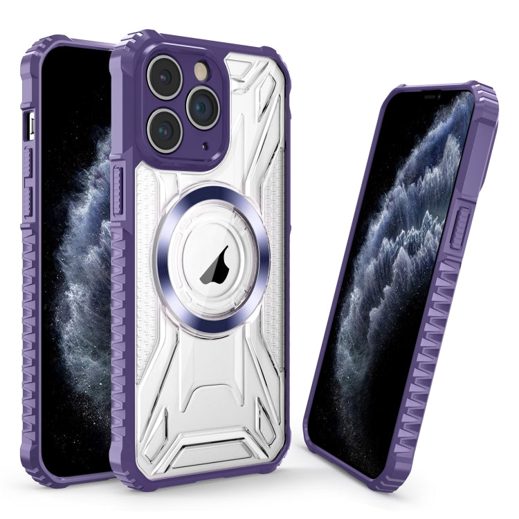 For iPhone 11 Pro CD Texture Magsafe Phone Case(Dark Purple) - iPhone 11 Pro Cases by PMC Jewellery | Online Shopping South Africa | PMC Jewellery