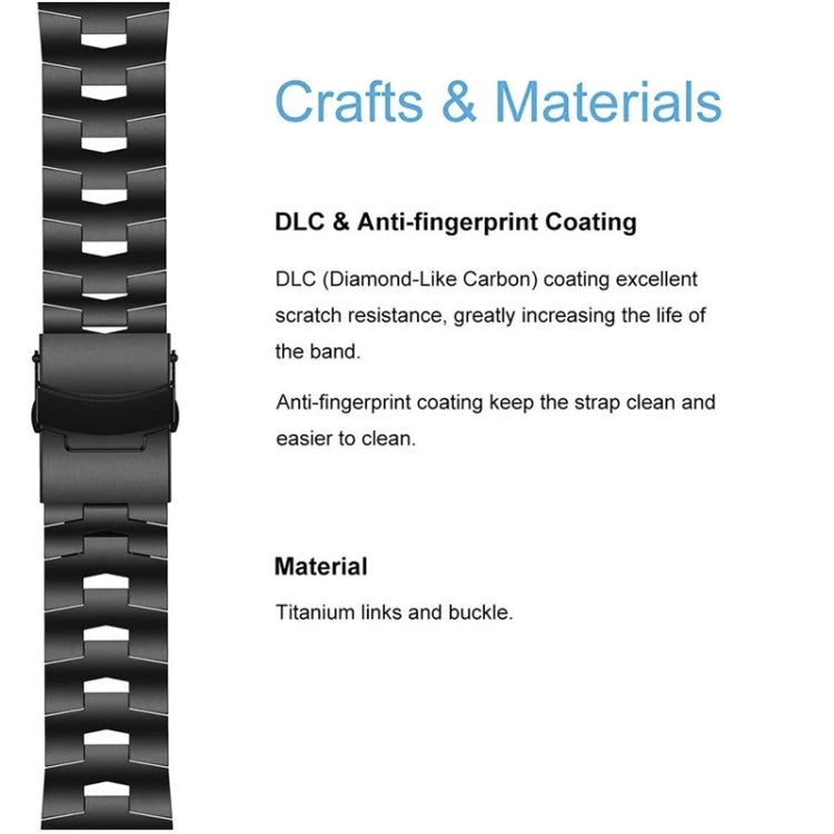 For Garmin Epix Pro 47mm Titanium Alloy Quick Release Watch Band(Titanium Gray) - Watch Bands by PMC TechLife | Online Shopping South Africa | PMC TechLife