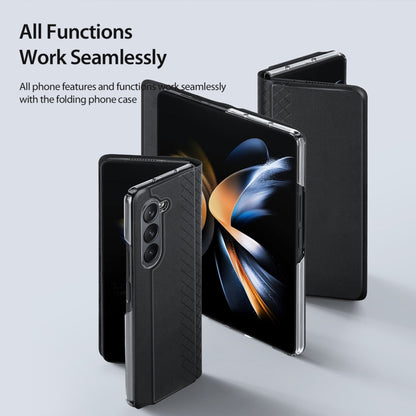 For Samsung Galaxy Z Fold5 5G DUX DUCIS Bril Series PU + TPU Phone Case(Black) - Galaxy Z Fold5 Cases by DUX DUCIS | Online Shopping South Africa | PMC Jewellery | Buy Now Pay Later Mobicred