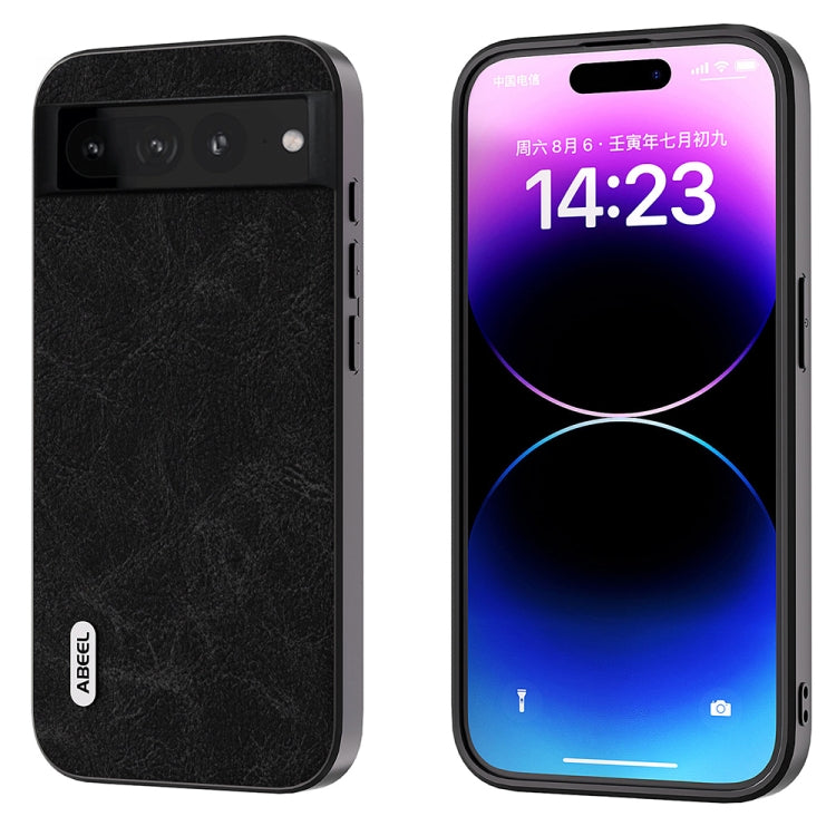 For Google Pixel 8 ABEEL Dream Litchi Texture PU Phone Case(Black) - Google Cases by PMC TechLife | Online Shopping South Africa | PMC TechLife