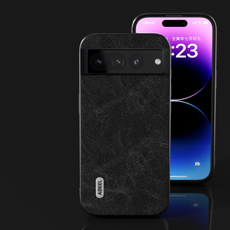 For Google Pixel 8 ABEEL Dream Litchi Texture PU Phone Case(Black) - Google Cases by PMC TechLife | Online Shopping South Africa | PMC TechLife