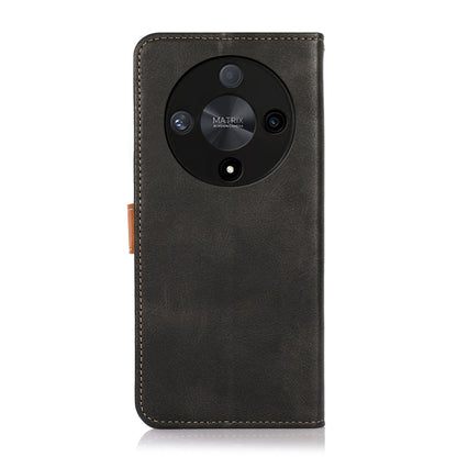 For Honor X9b/X50 5G/Magic6 Lite 5G KHAZNEH Dual-color Cowhide Texture Flip Leather Phone Case(Black) - Honor Cases by PMC Jewellery | Online Shopping South Africa | PMC Jewellery | Buy Now Pay Later Mobicred