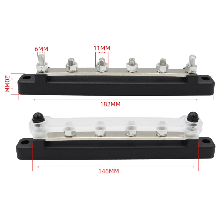 CP-3122 1 Pair 150A 48V RV Yacht Car High Current Single-row 4-way Terminal Busbar - Booster Cable & Clip by PMC Jewellery | Online Shopping South Africa | PMC Jewellery | Buy Now Pay Later Mobicred