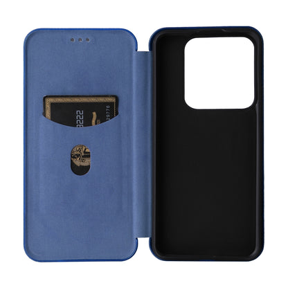 For Xiaomi 14 Pro Carbon Fiber Texture Flip Leather Phone Case(Blue) - 14 Pro Cases by PMC Jewellery | Online Shopping South Africa | PMC Jewellery