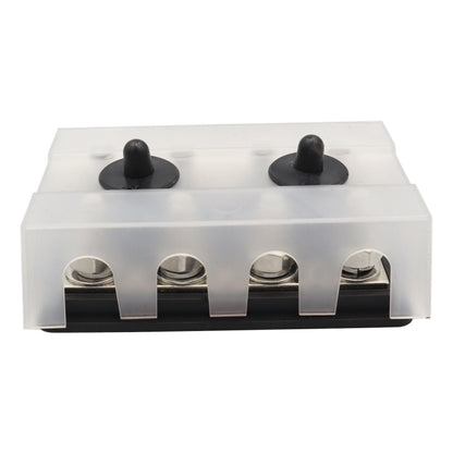 CP-3156 M8 RV Modified Yacht Double-row 4-way Busbar with Dust Cover - Booster Cable & Clip by PMC Jewellery | Online Shopping South Africa | PMC Jewellery | Buy Now Pay Later Mobicred