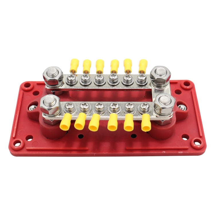 CP-3160 1 Pair 300A 12-48V RV Yacht Modified Double Row 12-way M6 Terminal Busbar with 24pcs Terminals - Booster Cable & Clip by PMC Jewellery | Online Shopping South Africa | PMC Jewellery | Buy Now Pay Later Mobicred