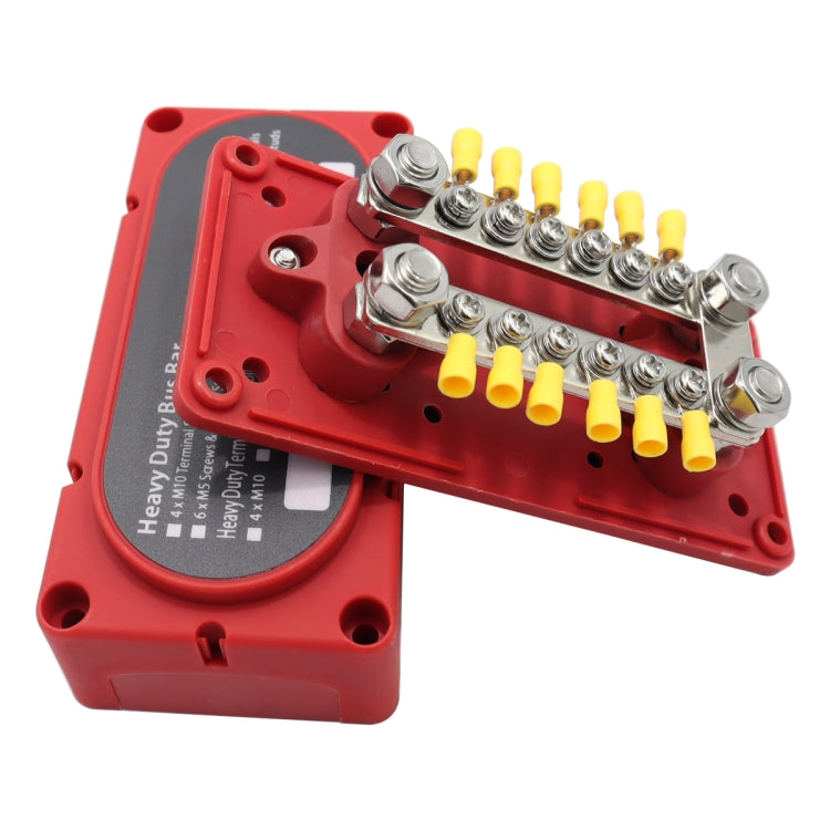 CP-3160 1 Pair 300A 12-48V RV Yacht Modified Double Row 12-way M6 Terminal Busbar with 24pcs Terminals - Booster Cable & Clip by PMC Jewellery | Online Shopping South Africa | PMC Jewellery | Buy Now Pay Later Mobicred