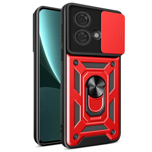 For Motorola Edge 40 Neo 5G Sliding Camera Cover Design TPU Hybrid PC Phone Case(Red) - Motorola Cases by PMC Jewellery | Online Shopping South Africa | PMC Jewellery | Buy Now Pay Later Mobicred