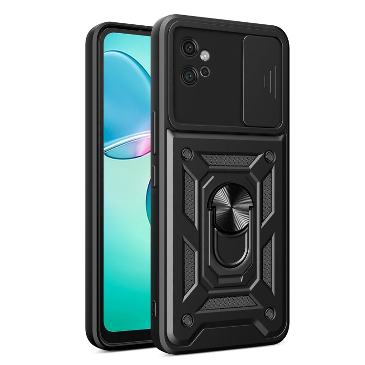 For Motorola Moto G32 Sliding Camera Cover Design TPU Hybrid PC Phone Case(Black) - Motorola Cases by PMC Jewellery | Online Shopping South Africa | PMC Jewellery | Buy Now Pay Later Mobicred