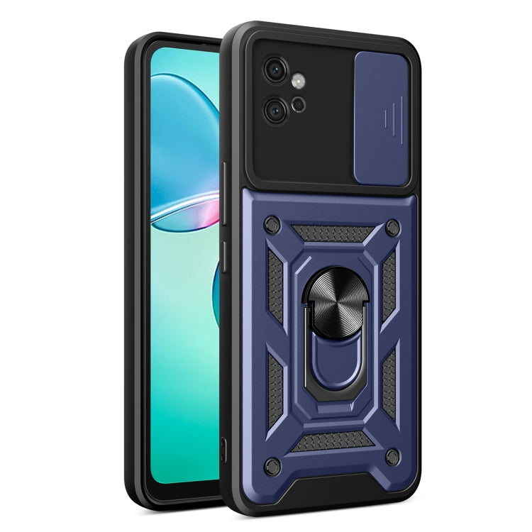 For Motorola Moto G32 Sliding Camera Cover Design TPU Hybrid PC Phone Case(Blue) - Motorola Cases by PMC Jewellery | Online Shopping South Africa | PMC Jewellery | Buy Now Pay Later Mobicred