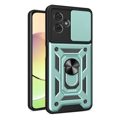 For Motorola Moto G54 5G EU Sliding Camera Cover Design TPU Hybrid PC Phone Case(Mint Green) - Motorola Cases by PMC Jewellery | Online Shopping South Africa | PMC Jewellery | Buy Now Pay Later Mobicred