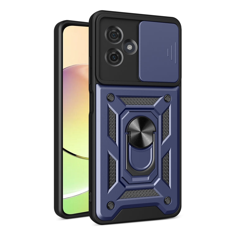 For Motorola Moto G54 5G EU Sliding Camera Cover Design TPU Hybrid PC Phone Case(Blue) - Motorola Cases by PMC Jewellery | Online Shopping South Africa | PMC Jewellery | Buy Now Pay Later Mobicred