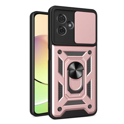 For Motorola Moto G54 5G EU Sliding Camera Cover Design TPU Hybrid PC Phone Case(Rose Gold) - Motorola Cases by PMC Jewellery | Online Shopping South Africa | PMC Jewellery | Buy Now Pay Later Mobicred