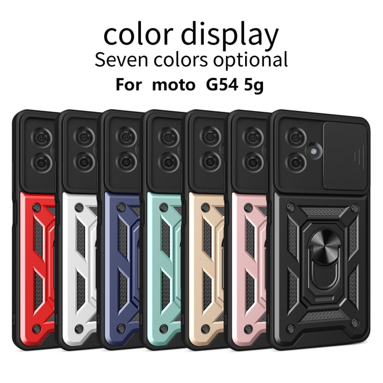 For Motorola Moto G54 5G EU Sliding Camera Cover Design TPU Hybrid PC Phone Case(Rose Gold) - Motorola Cases by PMC Jewellery | Online Shopping South Africa | PMC Jewellery | Buy Now Pay Later Mobicred