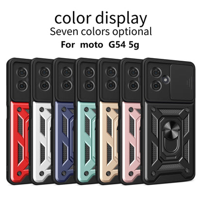 For Motorola Moto G54 5G EU Sliding Camera Cover Design TPU Hybrid PC Phone Case(Rose Gold) - Motorola Cases by PMC Jewellery | Online Shopping South Africa | PMC Jewellery | Buy Now Pay Later Mobicred