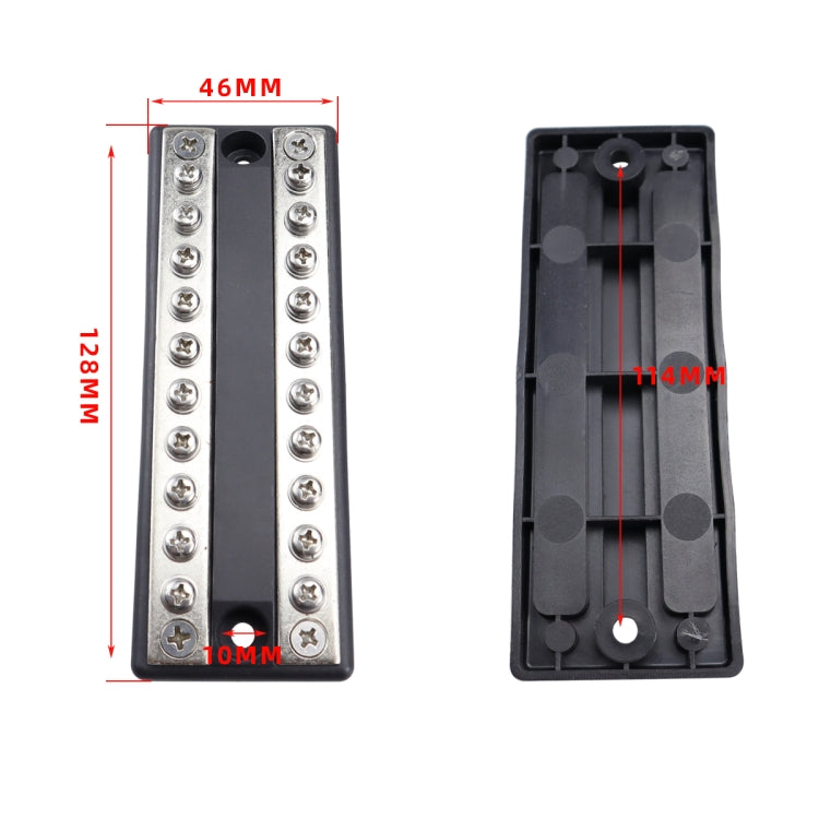 CP-4051 100A 48V RV Yacht Modified Double Row 10-way Busbar with 20pcs Terminals - Booster Cable & Clip by PMC Jewellery | Online Shopping South Africa | PMC Jewellery | Buy Now Pay Later Mobicred