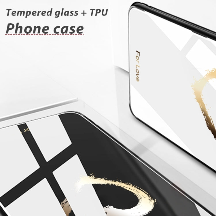 For iPhone 16 Colorful Painted Glass Phone Case(Love) - iPhone 16 Cases by PMC TechLife | Online Shopping South Africa | PMC TechLife | Buy Now Pay Later Mobicred
