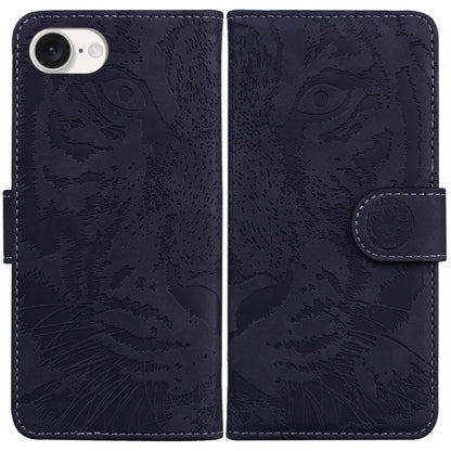 For iPhone SE 2024 Tiger Embossing Pattern Leather Phone Case(Black) - More iPhone Cases by PMC Jewellery | Online Shopping South Africa | PMC Jewellery | Buy Now Pay Later Mobicred