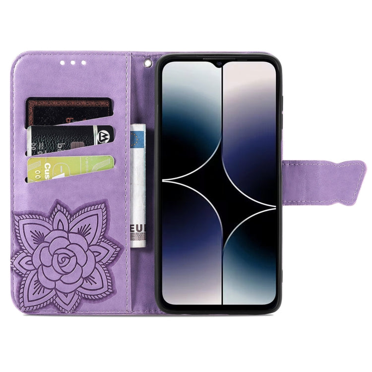 For Ulefone Note 16 Pro Butterfly Love Flower Embossed Leather Phone Case(Light Purple) - Ulefone Cases by PMC Jewellery | Online Shopping South Africa | PMC Jewellery | Buy Now Pay Later Mobicred