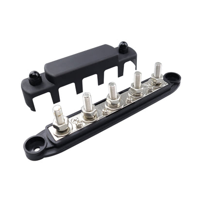 CP-4122-01 RV Yacht M8 Single Row 5-way Power Distribution Block Busbar with Cover - Booster Cable & Clip by PMC Jewellery | Online Shopping South Africa | PMC Jewellery | Buy Now Pay Later Mobicred