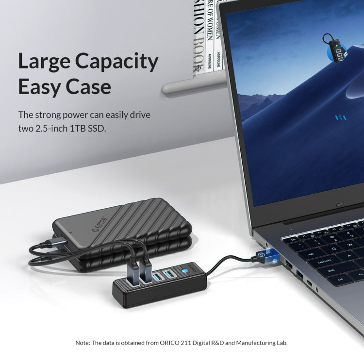 ORICO PW4U-C3 4 in 1 USB to USB Multifunctional Docking Station HUB Adapter (Blue) - USB HUB by ORICO | Online Shopping South Africa | PMC TechLife | Buy Now Pay Later Mobicred