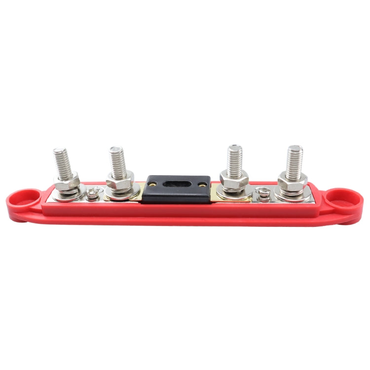 CP-4124-02 RV Yacht M8 Single Row 4-way Power Distribution Block Busbar with Cover with 300A Fuse - Booster Cable & Clip by PMC Jewellery | Online Shopping South Africa | PMC Jewellery | Buy Now Pay Later Mobicred