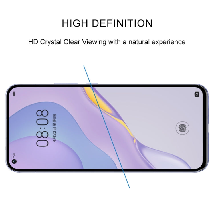 For Huawei Nova 7 5G Full Glue Full Screen Tempered Glass Film(Black) - Huawei Tempered Glass by PMC TechLife | Online Shopping South Africa | PMC TechLife | Buy Now Pay Later Mobicred