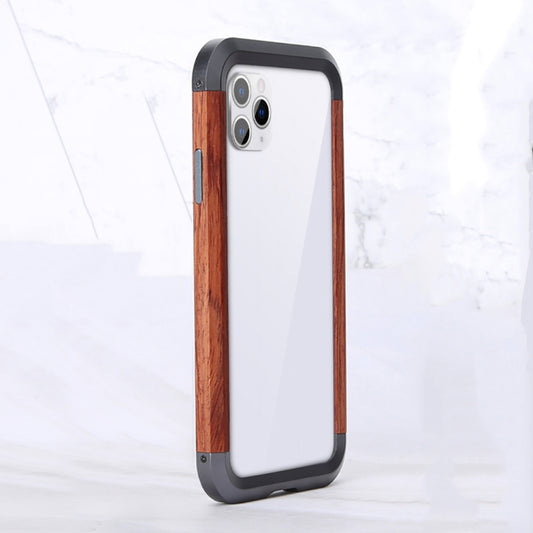 For iPhone 11 Pro R-JUST Metal + Wood Frame Protective Case - iPhone 11 Pro Cases by R-JUST | Online Shopping South Africa | PMC Jewellery | Buy Now Pay Later Mobicred