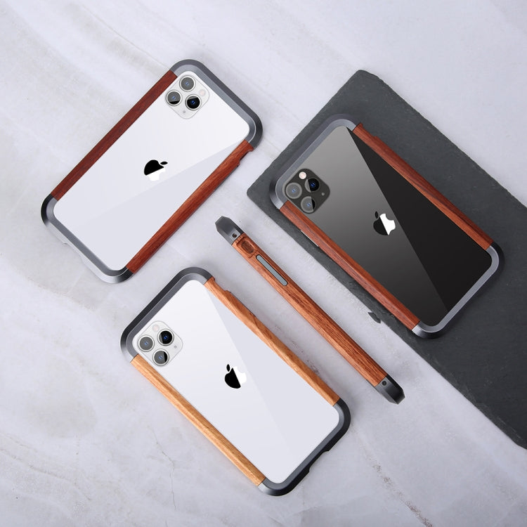 For iPhone 11 Pro R-JUST Metal + Wood Frame Protective Case - iPhone 11 Pro Cases by R-JUST | Online Shopping South Africa | PMC TechLife | Buy Now Pay Later Mobicred